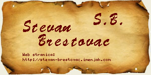 Stevan Brestovac vizit kartica